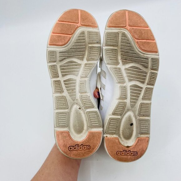 ADIDAS Women's White Cream Gold Cloudfoam Running Athletic Sneakers Shoes 6.5 - Picture 8 of 10